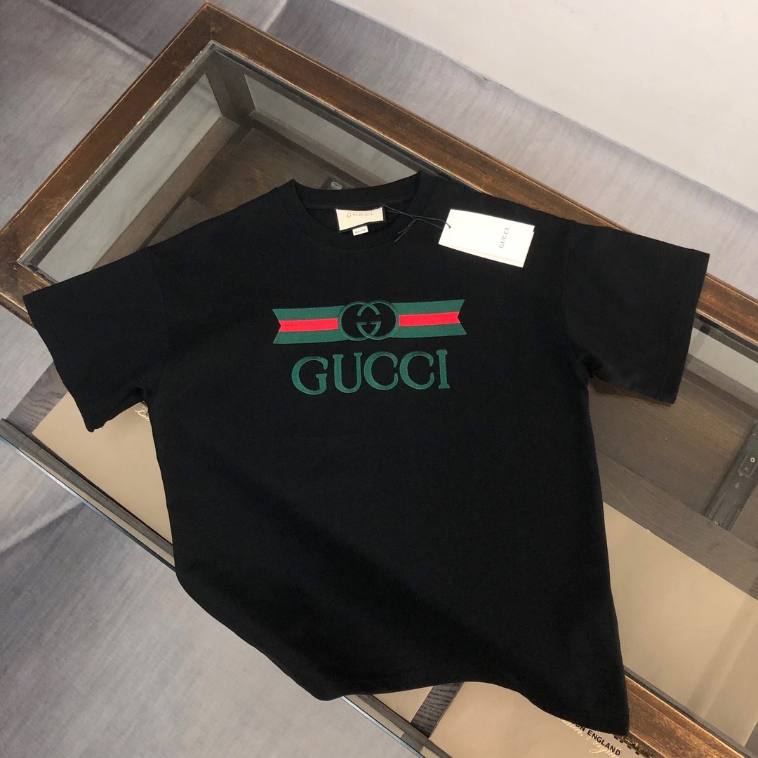 2024 G*u*i new style web embroidered logo short-sleeved t-shirt