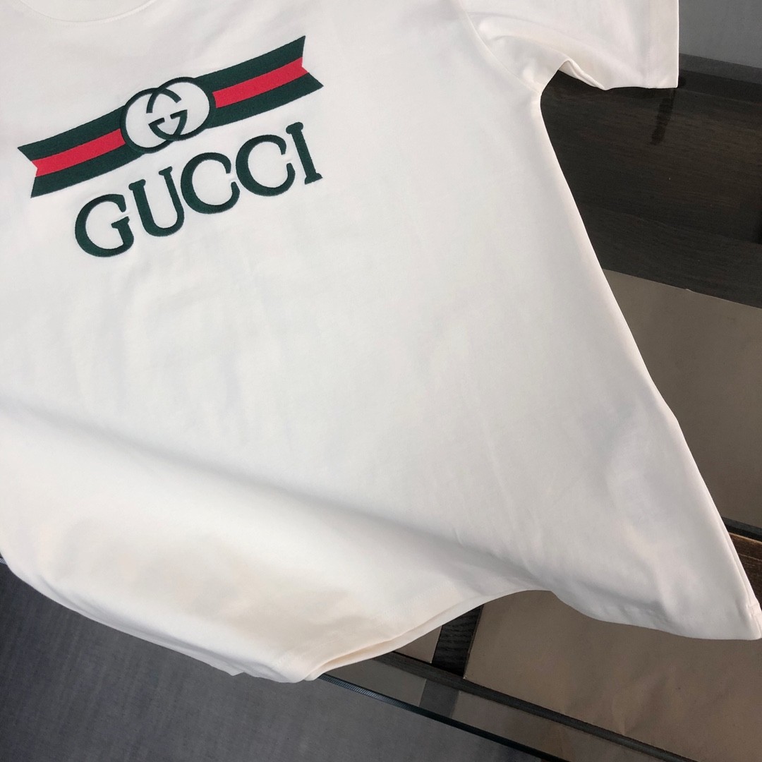 2024 G*u*i new style web embroidered logo short-sleeved t-shirt