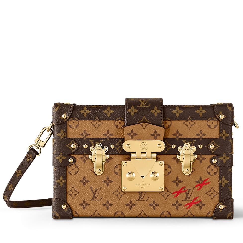 LV Petite Malle Bag In Monogram Reverse Canvas M45960