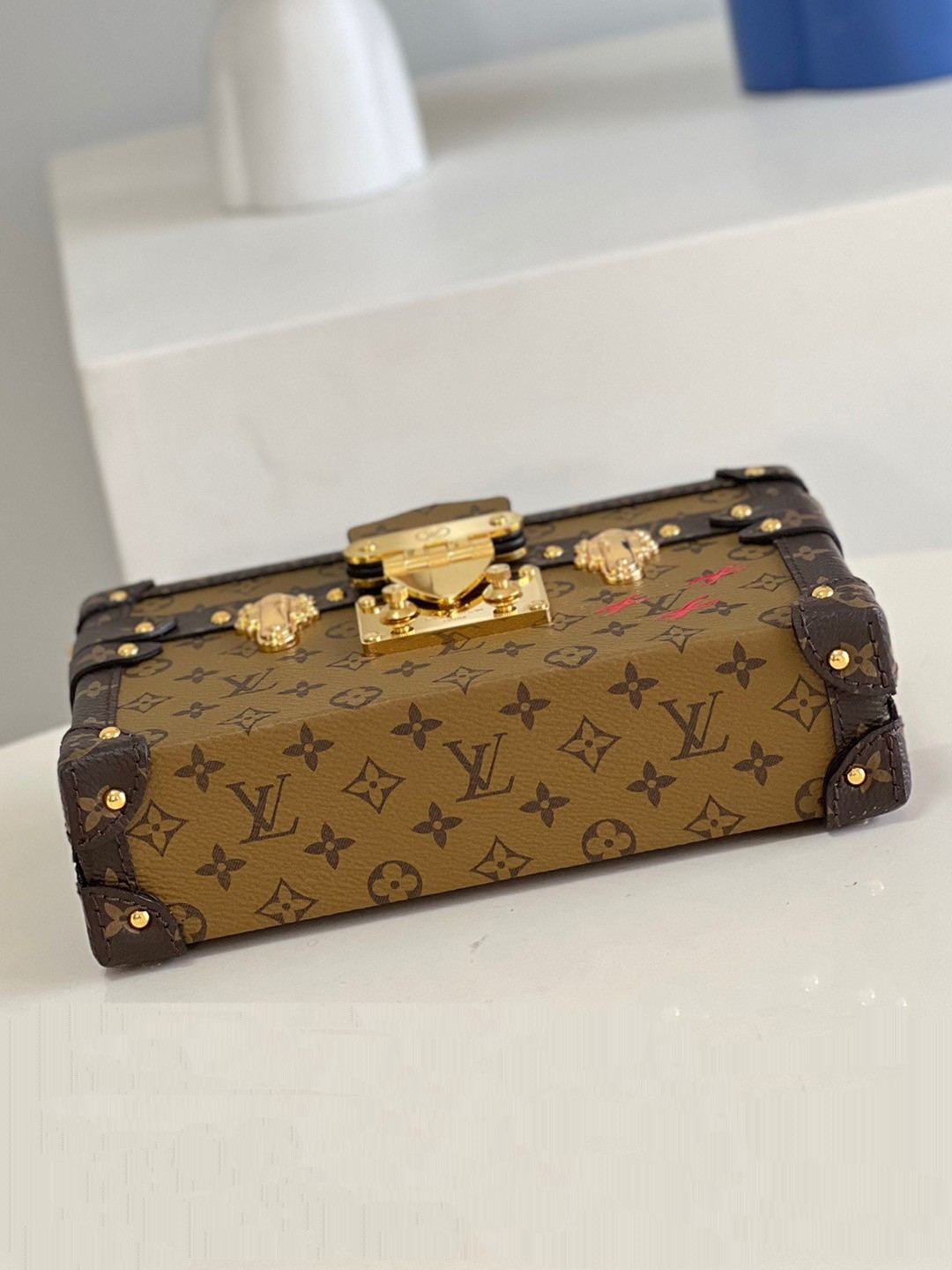 LV Petite Malle Bag In Monogram Reverse Canvas M45960