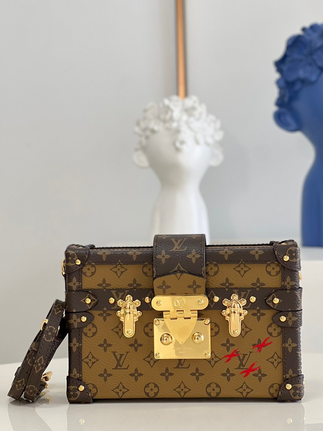 LV Petite Malle Bag In Monogram Reverse Canvas M45960