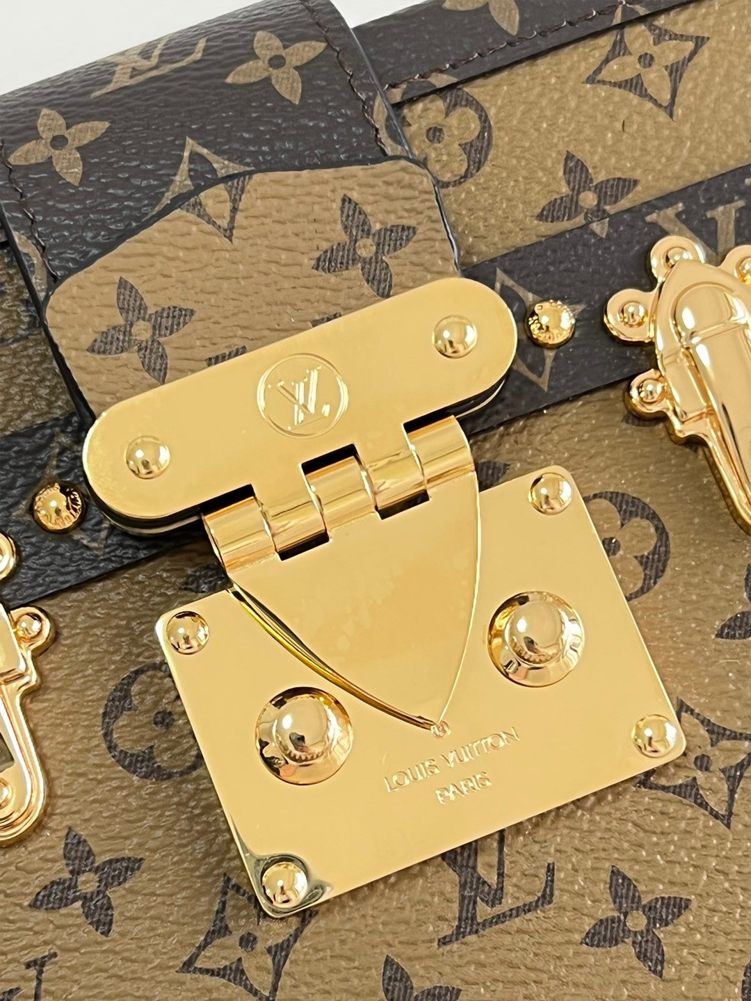 LV Petite Malle Bag In Monogram Reverse Canvas M45960