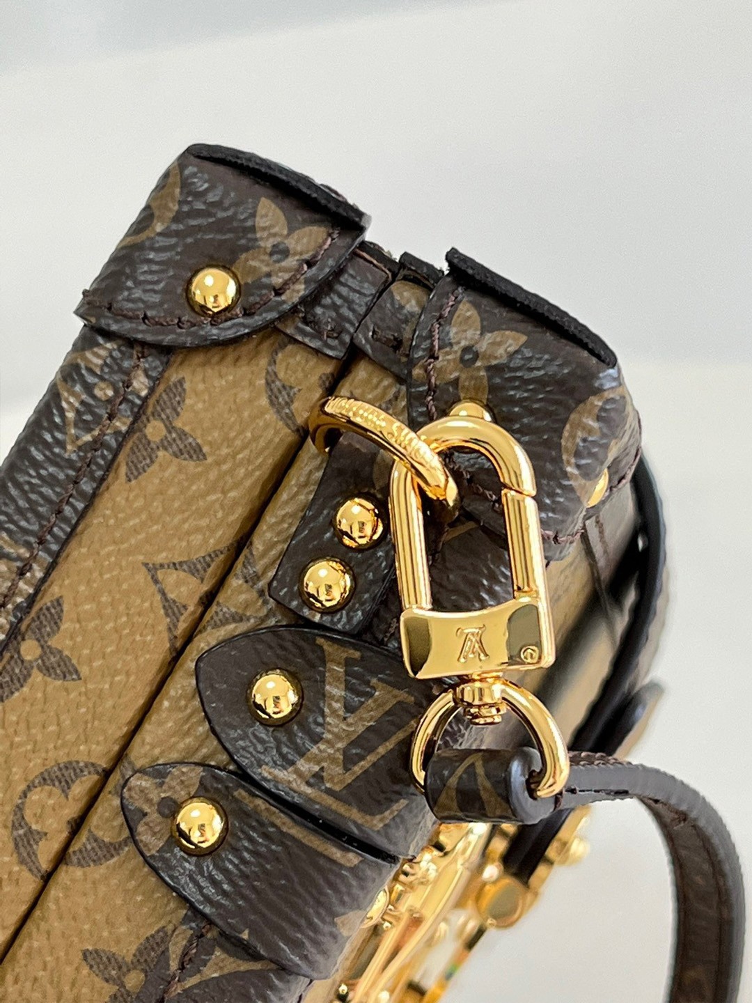 LV Petite Malle Bag In Monogram Reverse Canvas M45960