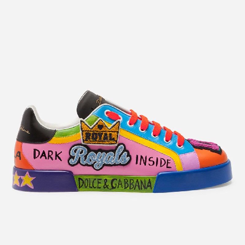 DOLCE & GABBANA Portofino Sneakers By Emis Killa In Multi