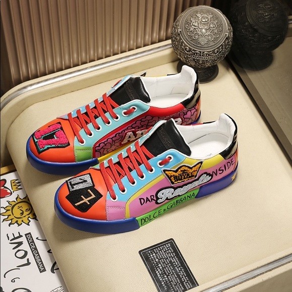 DOLCE & GABBANA Portofino Sneakers By Emis Killa In Multi