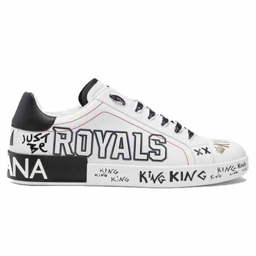DOLCE & GABBANA PORTOFINO SNEAKERS IN PRINTED NAPPA CALFSKIN