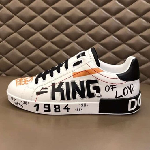 DOLCE & GABBANA PORTOFINO SNEAKERS IN PRINTED NAPPA CALFSKIN