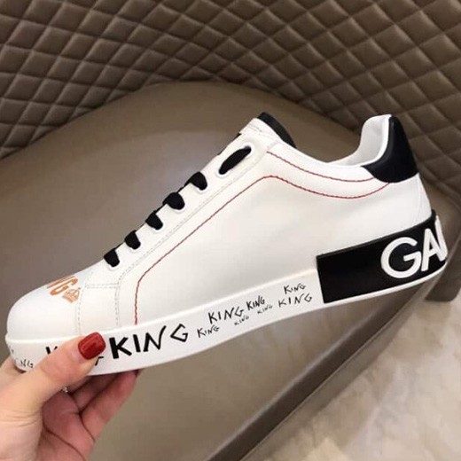 DOLCE & GABBANA PORTOFINO SNEAKERS IN PRINTED NAPPA CALFSKIN
