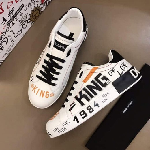DOLCE & GABBANA PORTOFINO SNEAKERS IN PRINTED NAPPA CALFSKIN