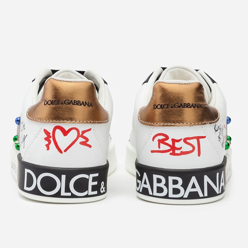 Dolce & Gabbana PORTOFINO crown print sneakers