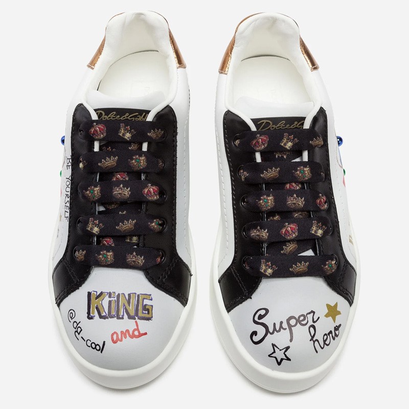 Dolce & Gabbana PORTOFINO crown print sneakers