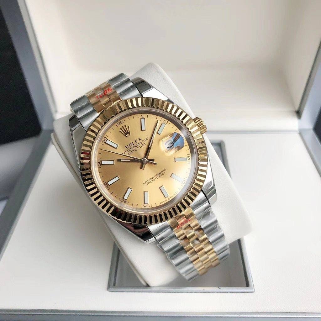 Rolex Gold & Steel Champagne Dial Watch