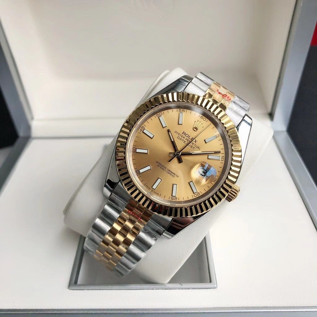 Rolex Gold & Steel Champagne Dial Watch