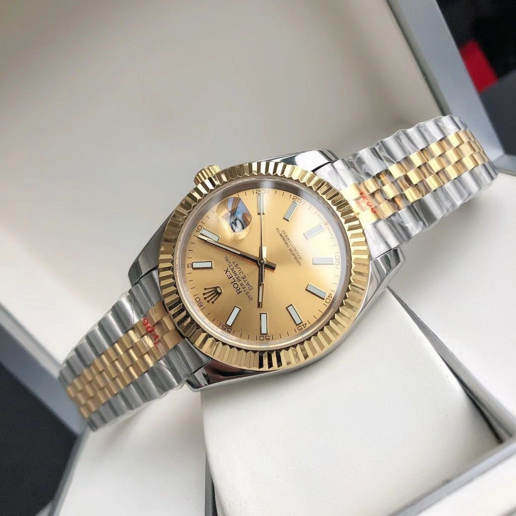 Rolex Gold & Steel Champagne Dial Watch