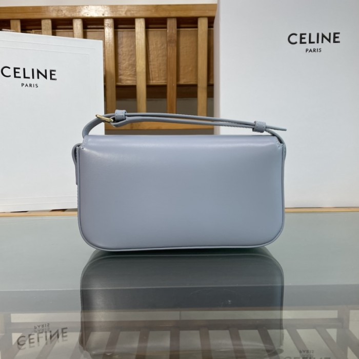 Ce**e shoulder bag triomphe in shiny calfskin blue