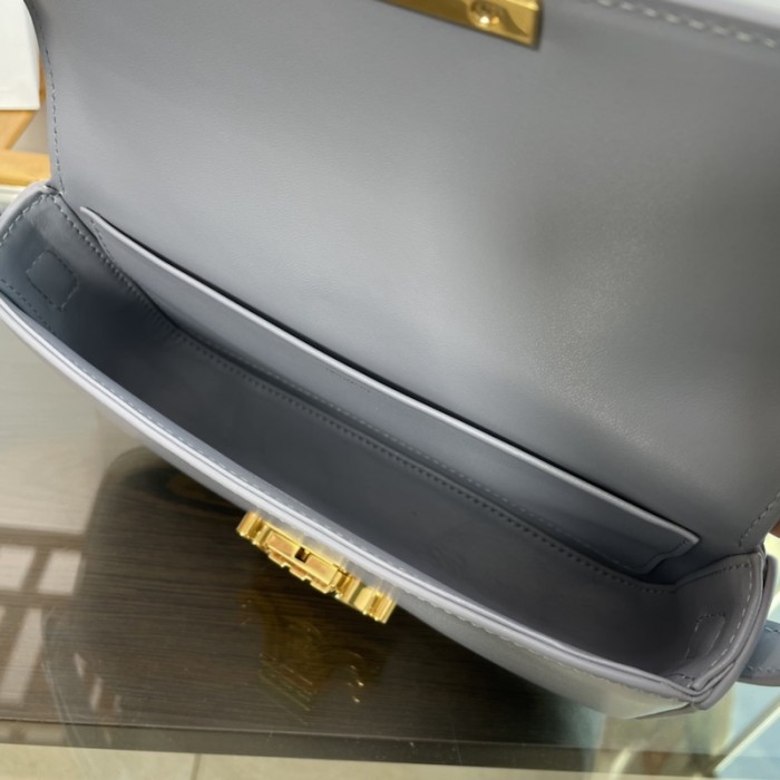 Ce**e shoulder bag triomphe in shiny calfskin blue