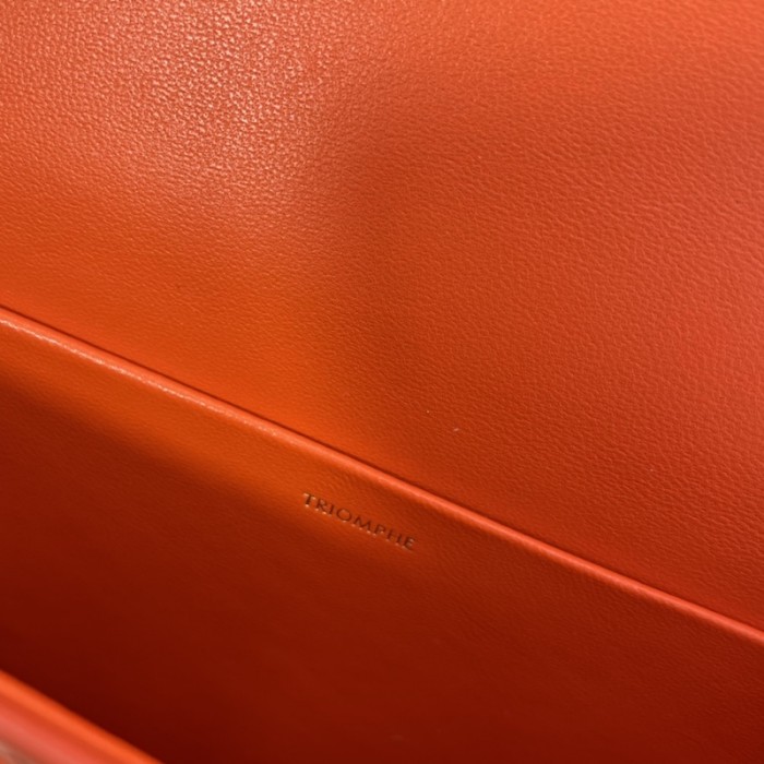 Ce**e shoulder bag triomphe in shiny calfskin orange