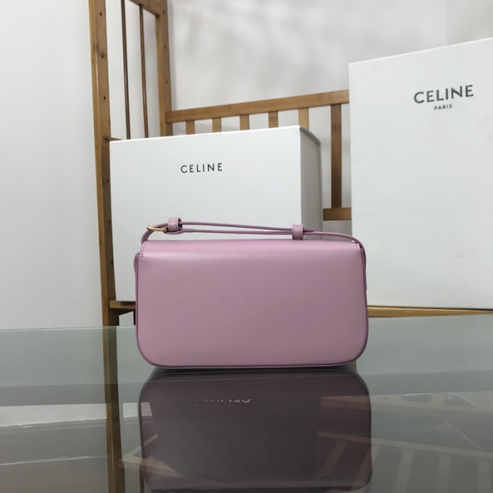 Ce**e shoulder bag triomphe in shiny calfskin pink