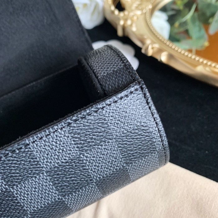 LV Damier Graphite Canvas 3 Watch Case N41137