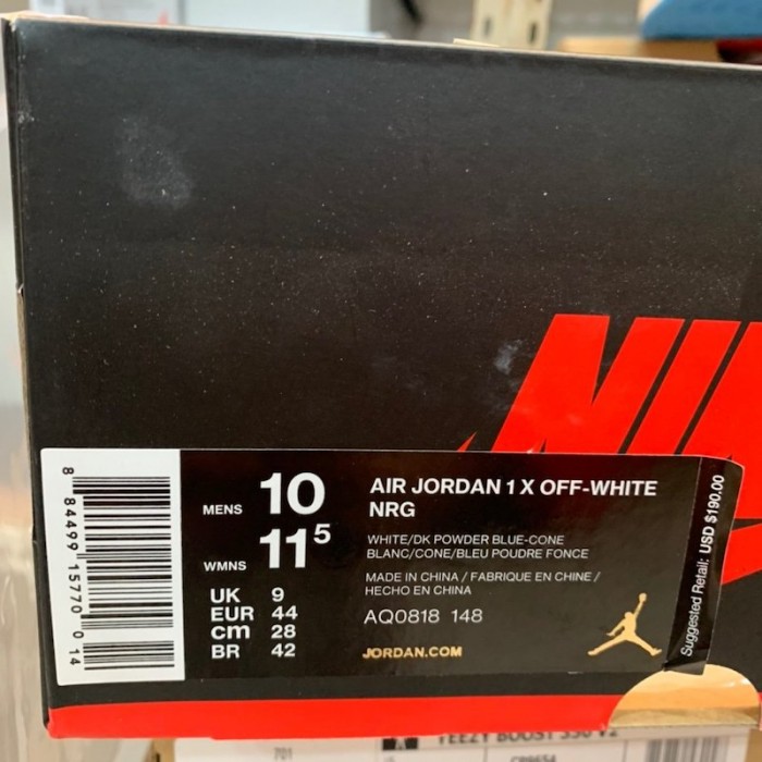 Air Jordan 1 Retro High Off-White University Blue