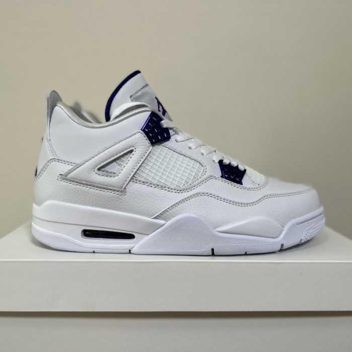 Air Jordan 4 White University Purple
