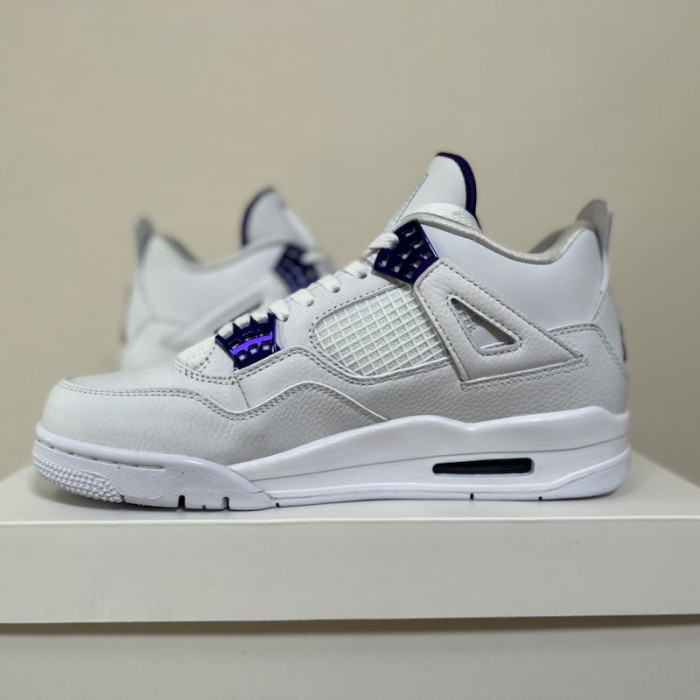 Air Jordan 4 White University Purple