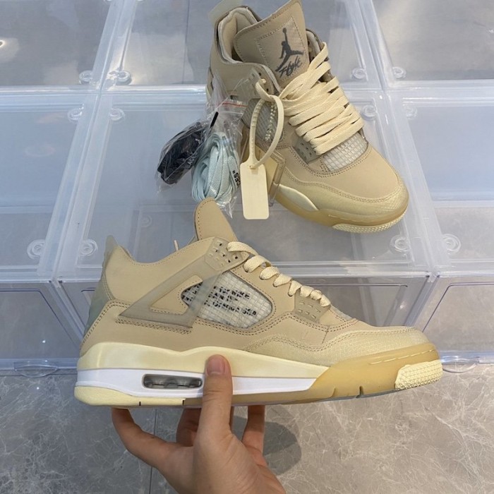 Of White x Air Jordan 4 WMNS Sail
