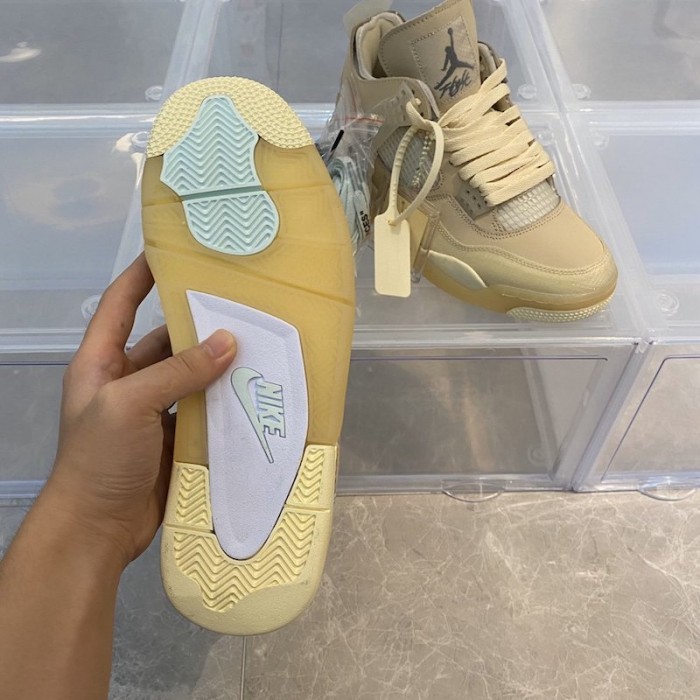 Of White x Air Jordan 4 WMNS Sail