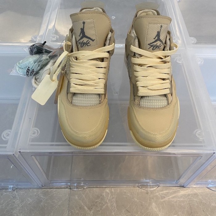 Of White x Air Jordan 4 WMNS Sail