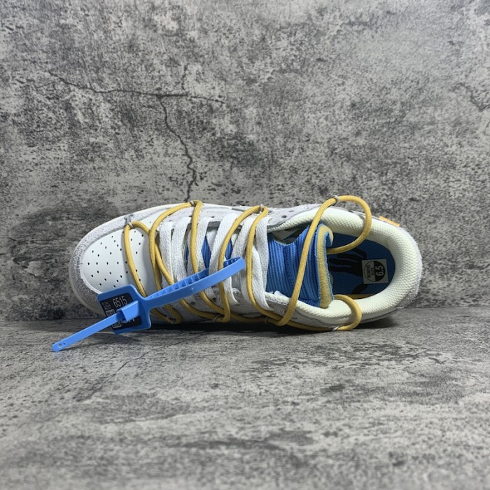 Of White x NIke SB Dunk Low White / Yellow