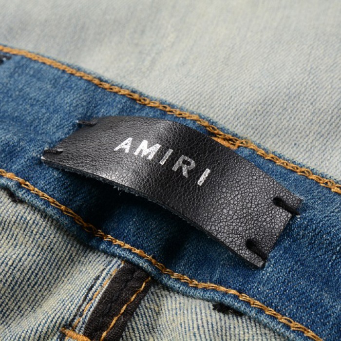 Amiri Bandana Flame Jean Clay Indigo Orange