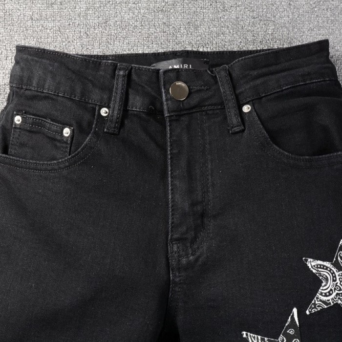 Amiri Bandana Star Jean Clay Black