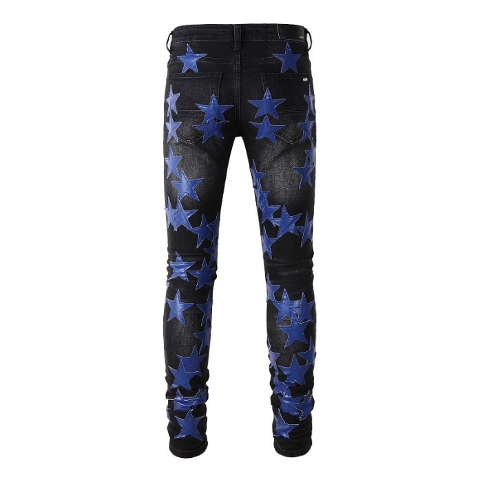 Amiri Chemist Ultra Suede Jean Blue