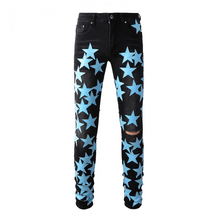 Amiri Chemist Ultra Suede Jean Black / Blue