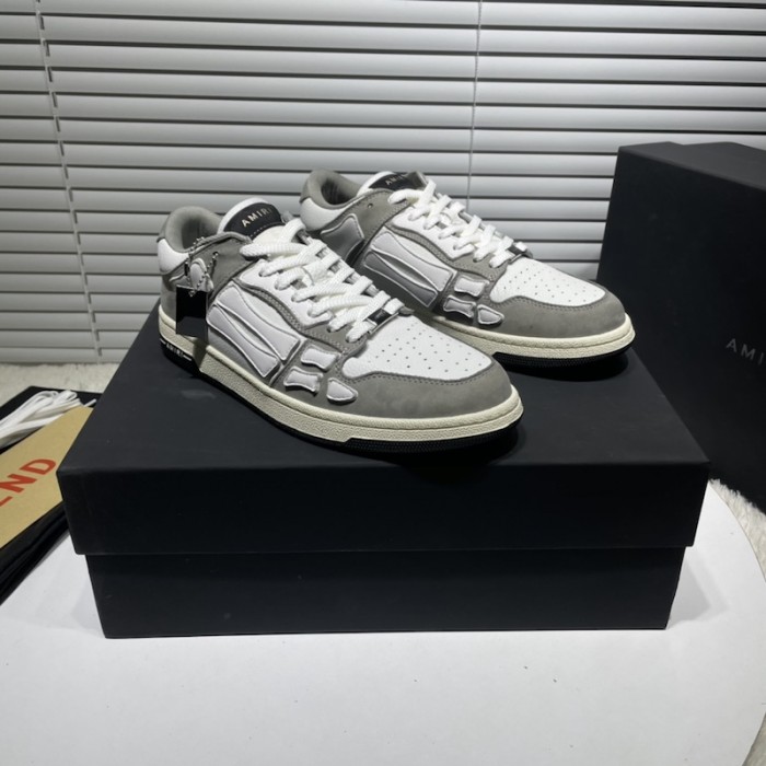 Amiri Color Block Low Top Sneakers Grey