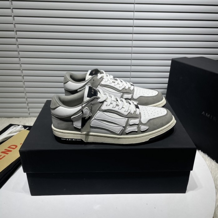 Amiri Color Block Low Top Sneakers Grey