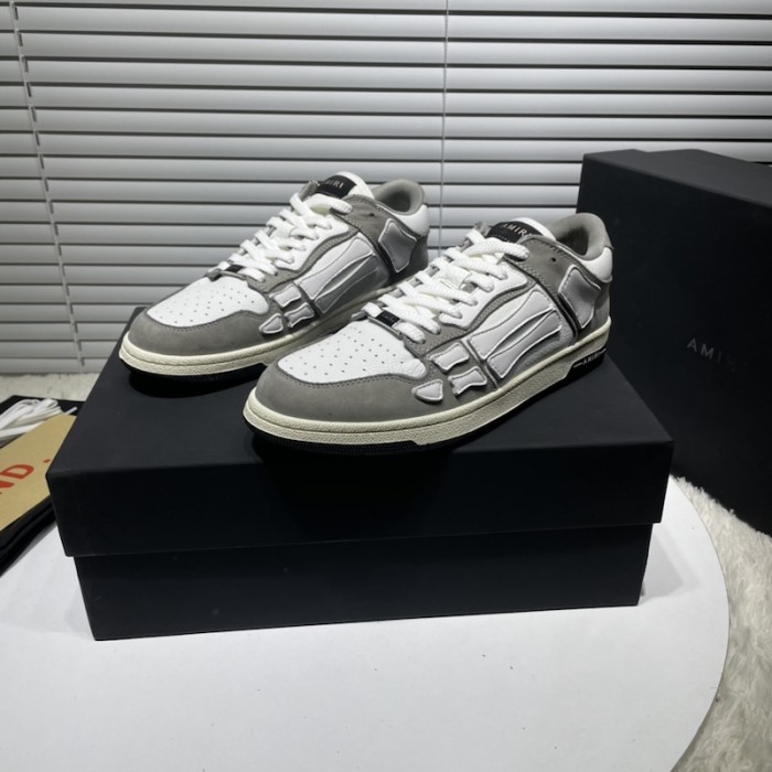 Amiri Color Block Low Top Sneakers Grey