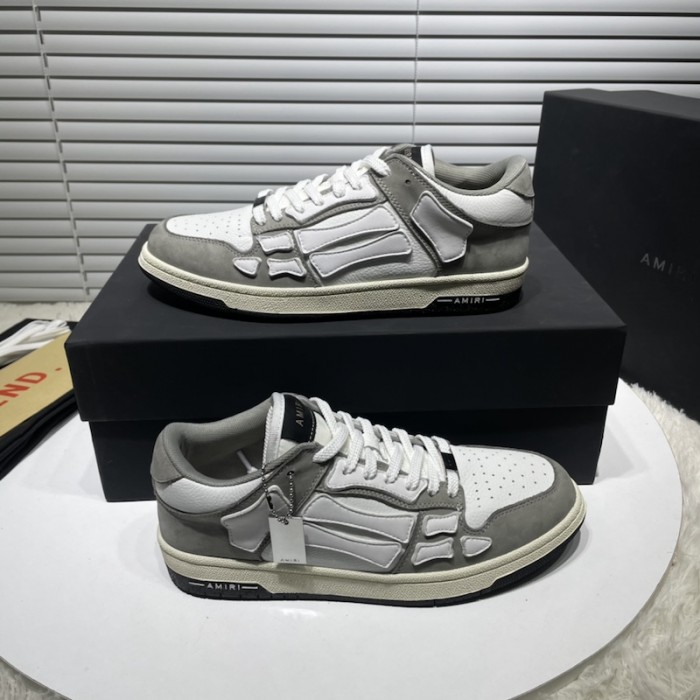 Amiri Color Block Low Top Sneakers Grey