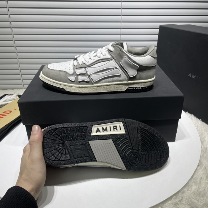 Amiri Color Block Low Top Sneakers Grey
