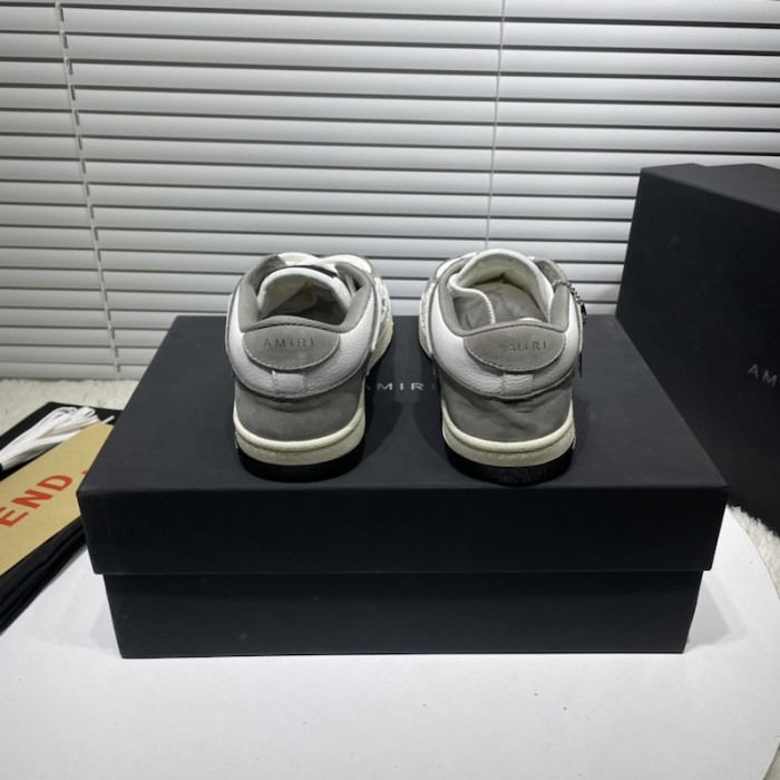 Amiri Color Block Low Top Sneakers Grey