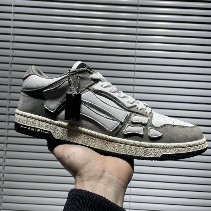 Amiri Color Block Low Top Sneakers Grey