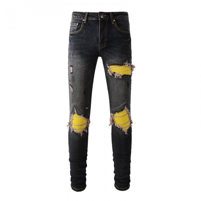 Amiri MX1 Jean Black / Yellow