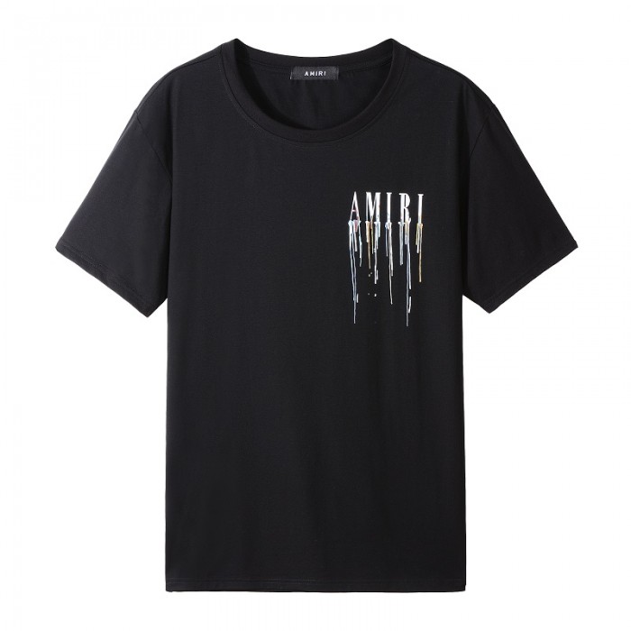Amiri Black Paint Drip Core Logo T-Shirt