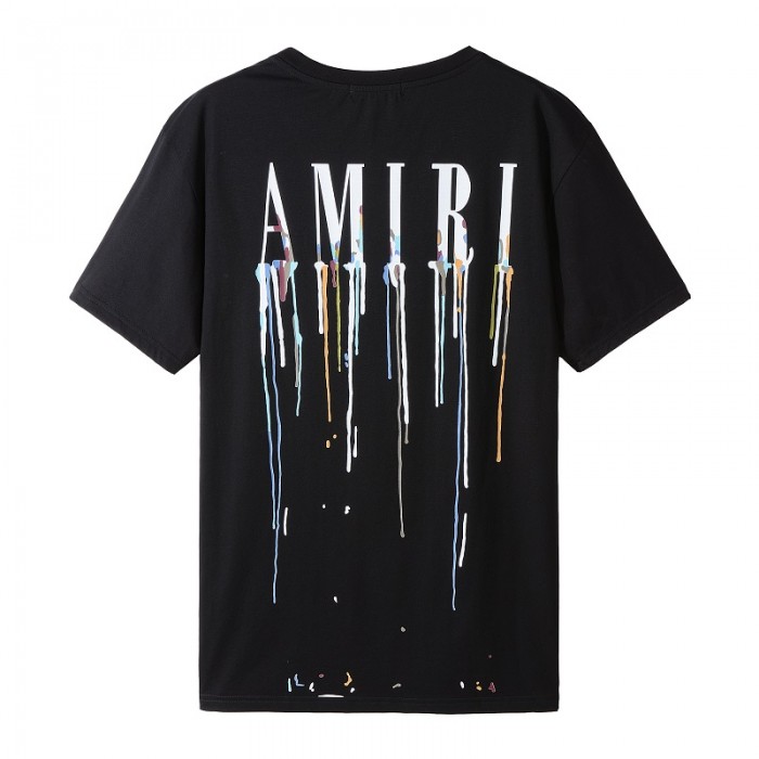 Amiri Black Paint Drip Core Logo T-Shirt