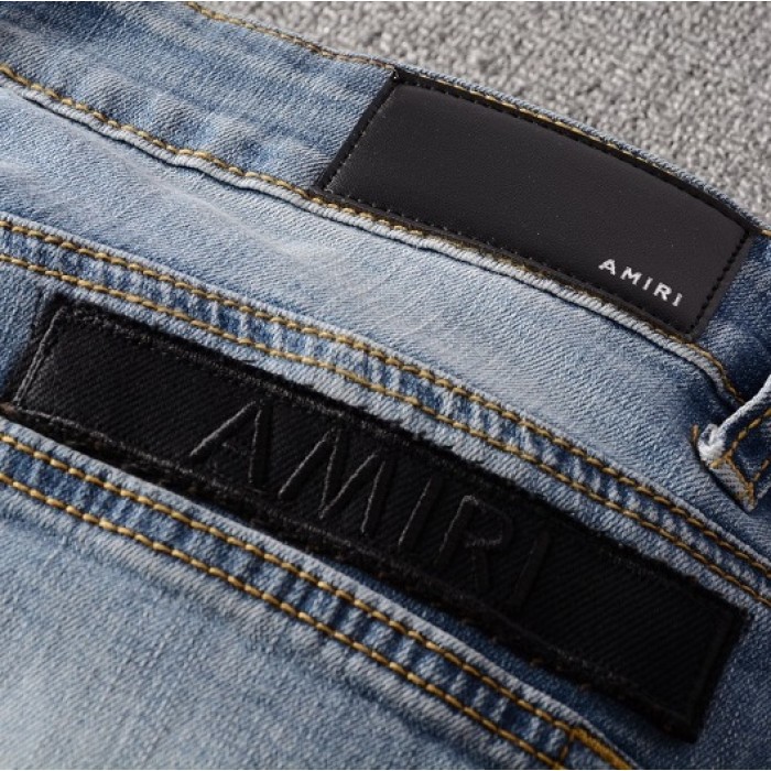 Amiri painter military patch jean medium crafted indigo