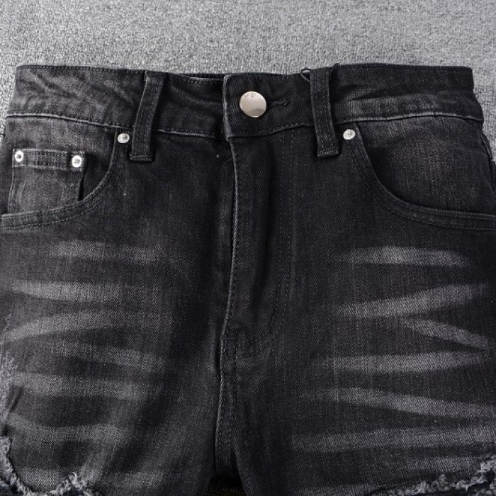 Amiri Pleated Watercolor Animation Jean Web Exclusive Aged Black