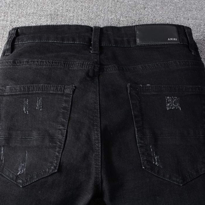 Amiri Scarves Art Patch Jean Original Black