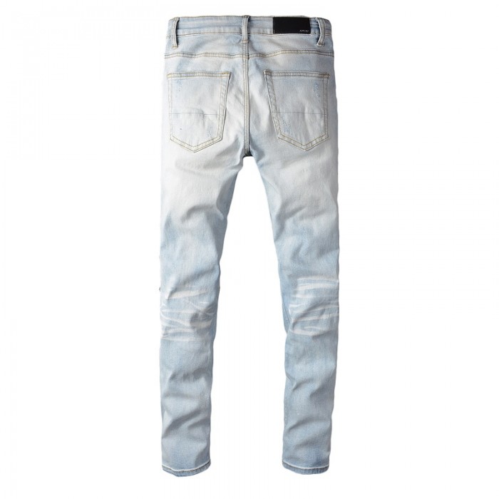 Amiri Thrasher Printed Banana Leaf Rosebowl Light Indigo