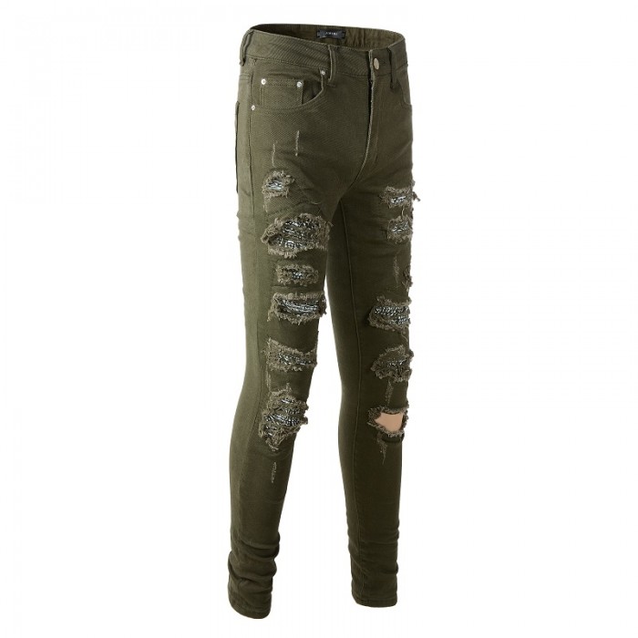 Amiri Tie Dye Bandana Thrasher Jean Aged Green