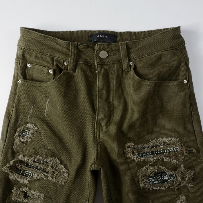 Amiri Tie Dye Bandana Thrasher Jean Aged Green